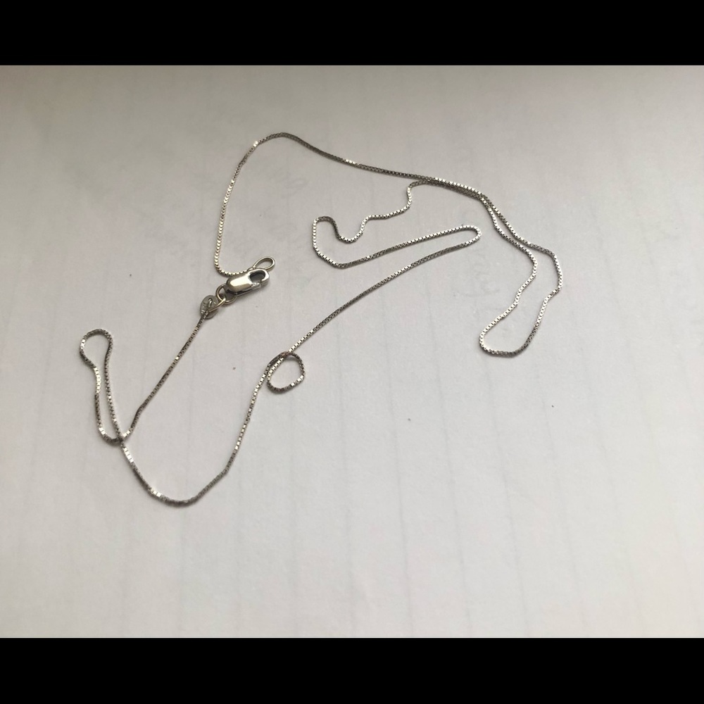 REAL SOLID 18K WHITE GOLD NECKLACE CHAIN